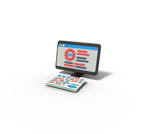 Desenvolvimento web  3D Icon