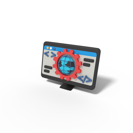 Desenvolvimento web  3D Icon