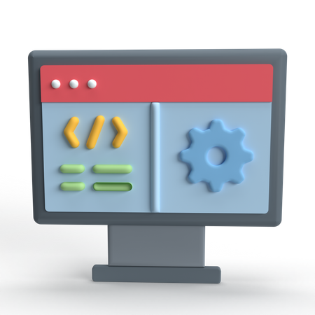 Desenvolvimento web  3D Icon