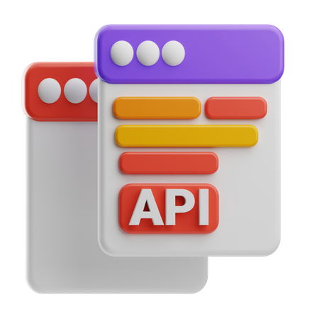 Desenvolvimento Web Integrado com API  3D Icon