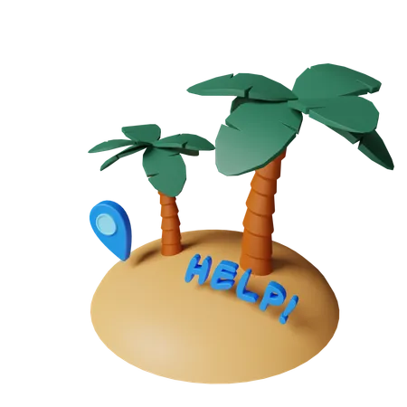 Deserted Island  3D Icon