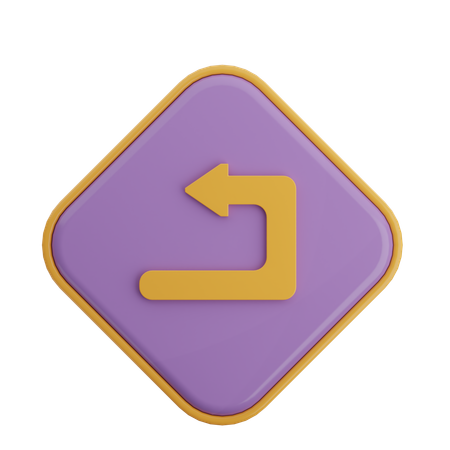 Seta de desfazer  3D Icon
