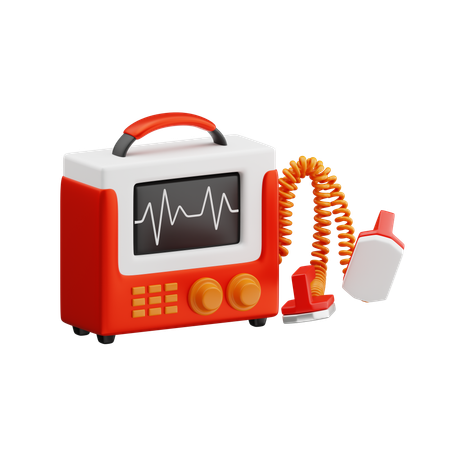 Máquina desfibriladora  3D Icon