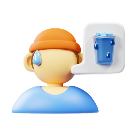 Déshydratation  3D Icon