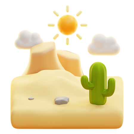 Desierto  3D Icon