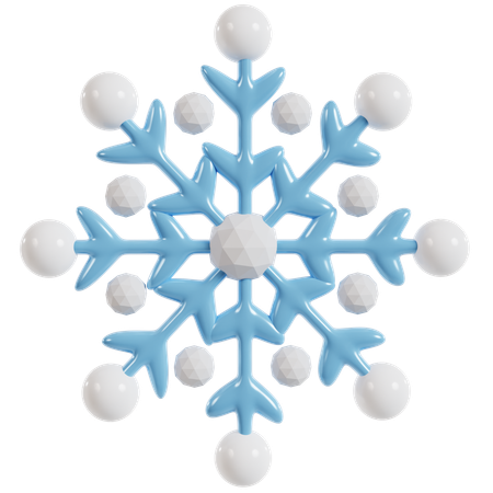 Design de cristal de floco de neve de inverno  3D Icon