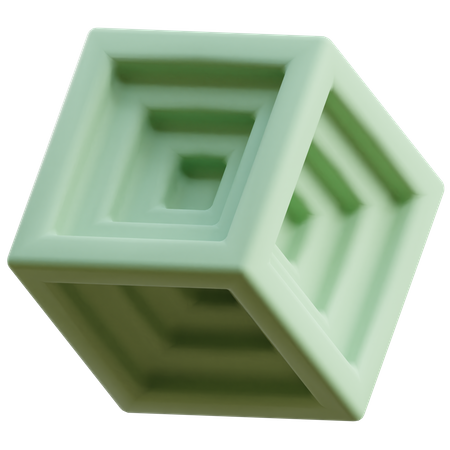 Desenho de cubo  3D Icon