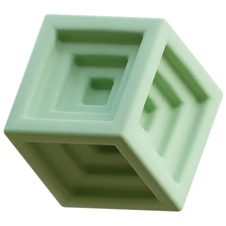 Desenho de cubo  3D Icon