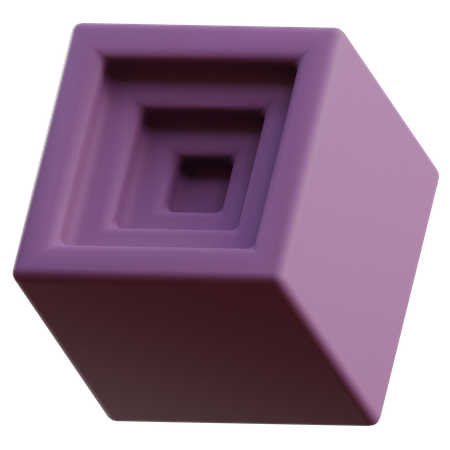 Desenho de cubo  3D Icon