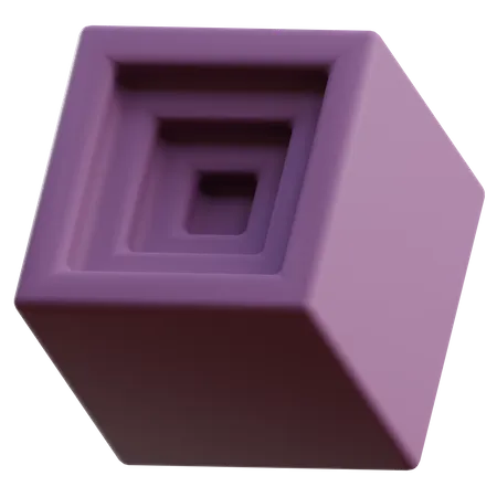 Desenho de cubo  3D Icon