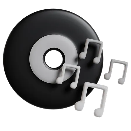 Design de disco compacto de podcast  3D Icon