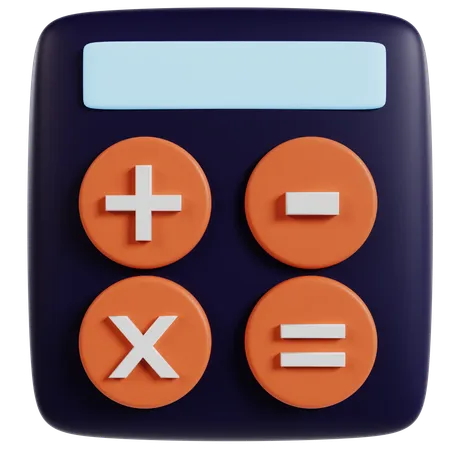 Design moderno de interface de calculadora  3D Icon