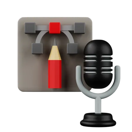 Design de podcast  3D Icon