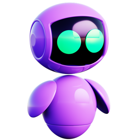 Design de robô em forma de ovo  3D Icon