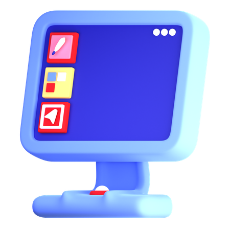 Design Developmnet Wireframe Screen  3D Icon