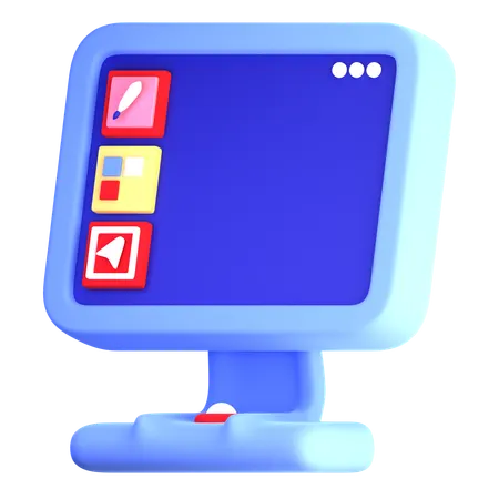 Design Developmnet Wireframe Screen  3D Icon