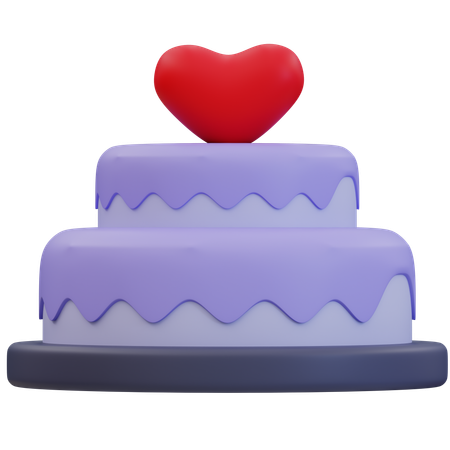 Design elegante de bolo de casamento  3D Icon