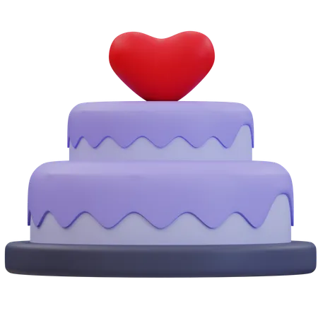 Design elegante de bolo de casamento  3D Icon