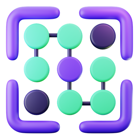 Motif géométrique abstrait coloré pour des projets créatifs  3D Icon