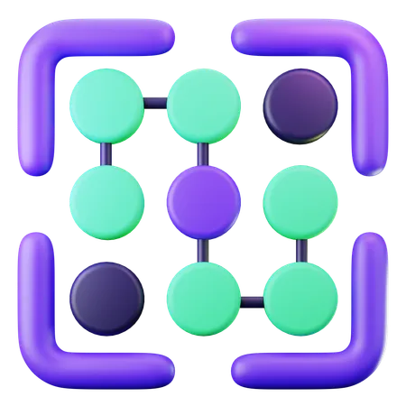 Motif géométrique abstrait coloré pour des projets créatifs  3D Icon