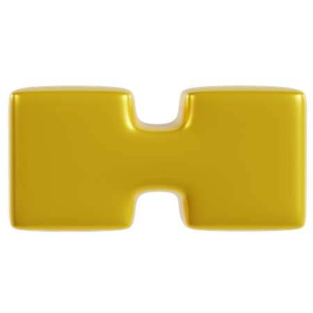 Design géométrique jaune audacieux  3D Icon