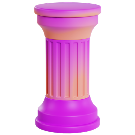 Conception de pilier coloré  3D Icon