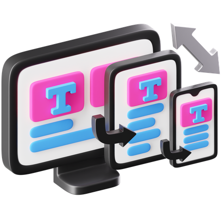 Design responsivo  3D Icon