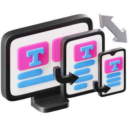 Design responsivo  3D Icon