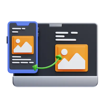 Design responsivo  3D Icon