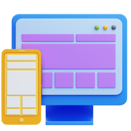 Design responsivo  3D Icon