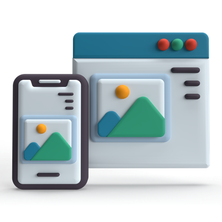 Design responsivo  3D Icon