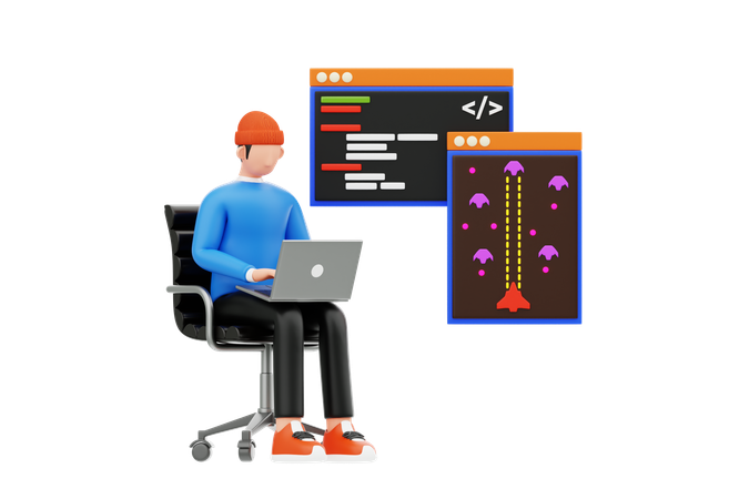 Designer de jogos  3D Icon