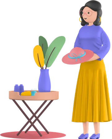 Fille de créateur  3D Illustration