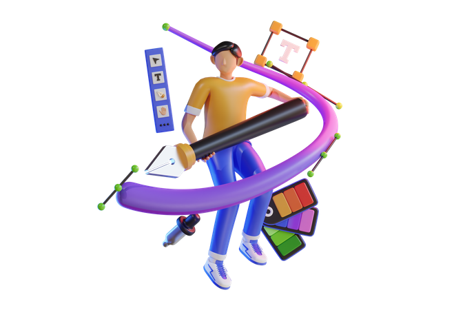 Designer gráfico 3D Icon