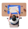 Designer working on design