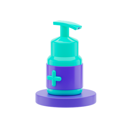 Gel hydroalcoolique  3D Illustration