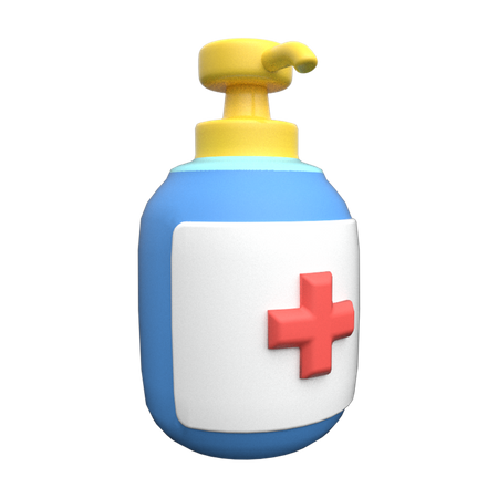 Desinfetante para as mãos  3D Icon