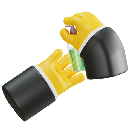 Desinfetante para as mãos  3D Icon