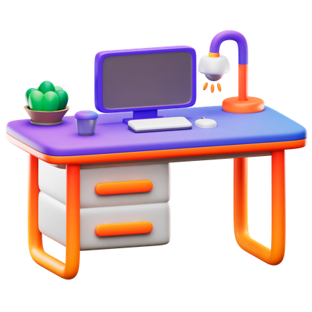 Desk  3D Icon