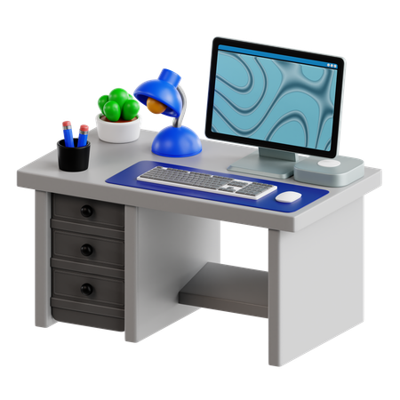 Desk  3D Icon