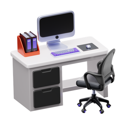 Desk  3D Icon