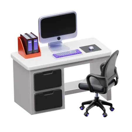 Desk  3D Icon