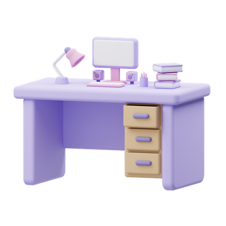 Desk  3D Illustration