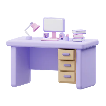 Desk  3D Illustration