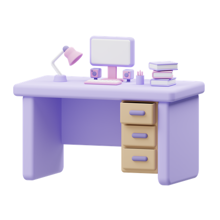 Desk 3D Illustration