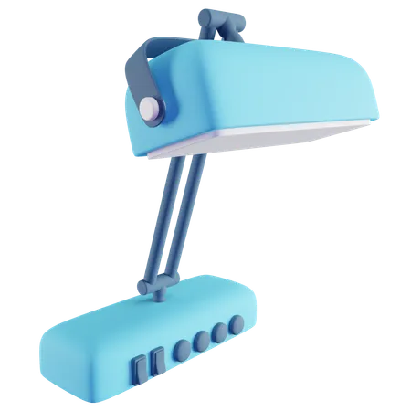 Desk Lamp 3 D Icon With Blue Color 3D Icon