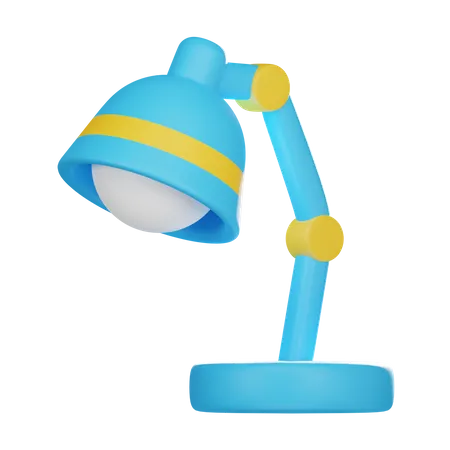 A Blue Desk Lamp 3D Icon