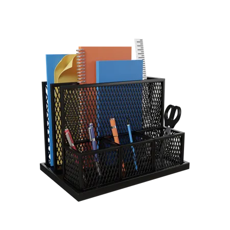 Desk Organizer  3D Illustration