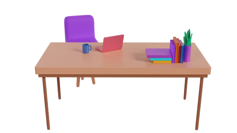 Desk Table  3D Illustration