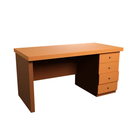 Desk Table 3D Illustration